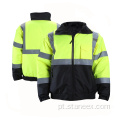 Winter High Visibility Men Bomber Bomangus impermeável jaqueta de segurança